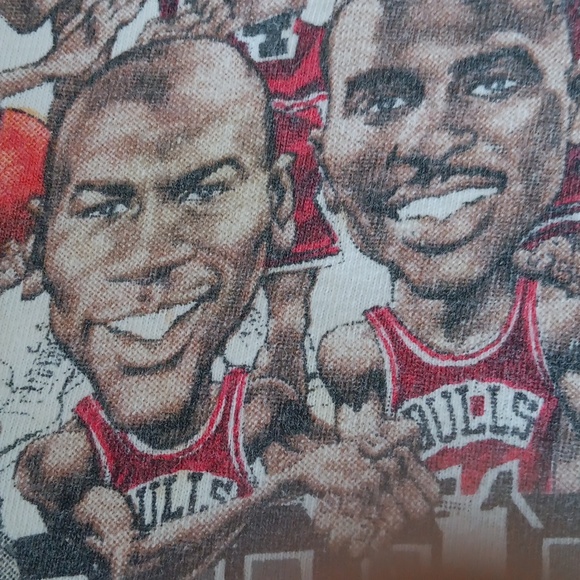 Vintage Bulls 1991 NBA World Tee.Size Large - Picture 4 of 9